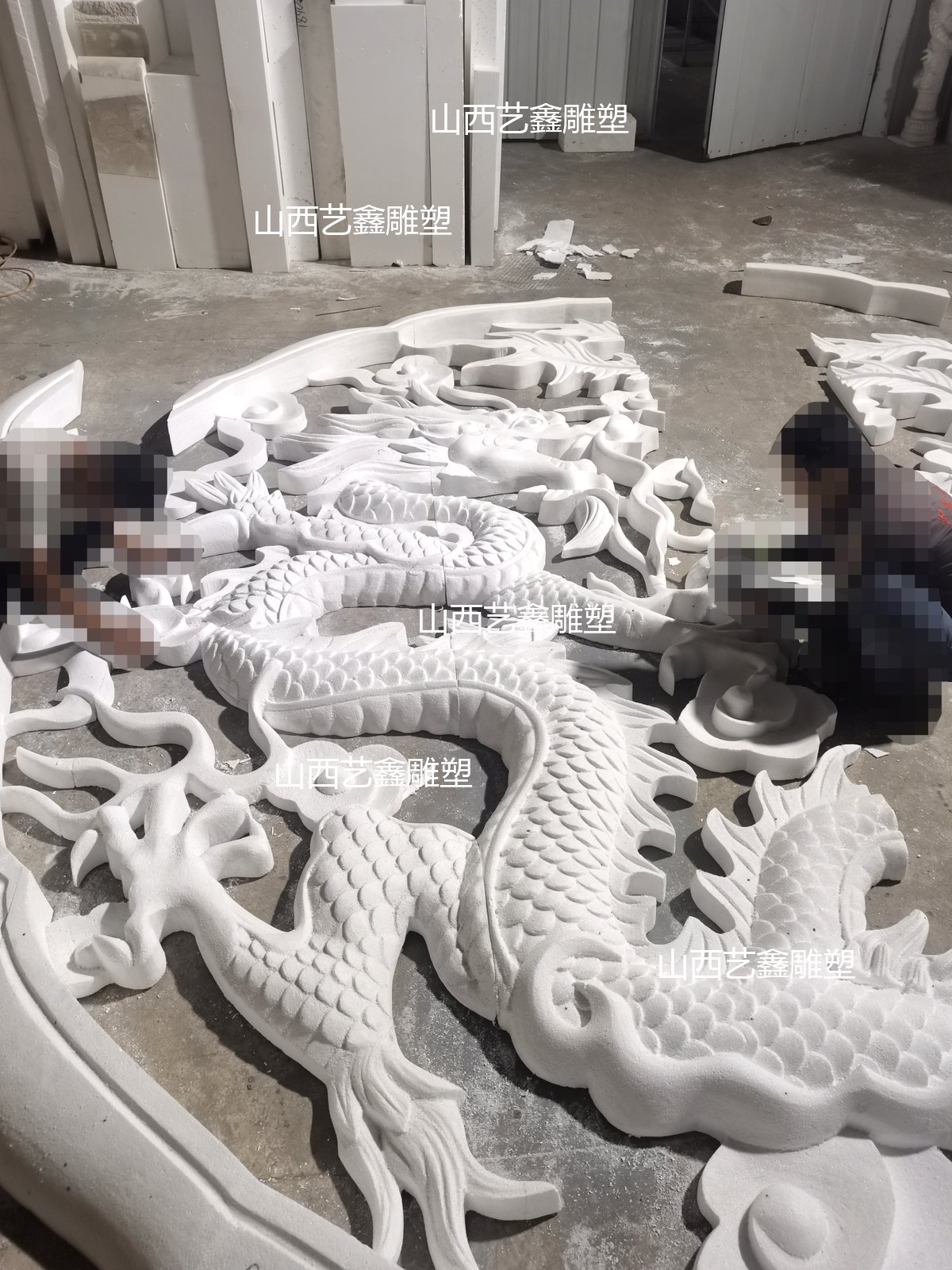 龙凤浮雕 龙凤呈祥中式背景墙
