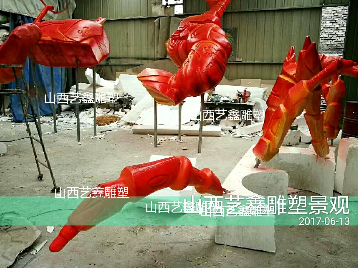 小龙虾雕塑 龙虾店门头