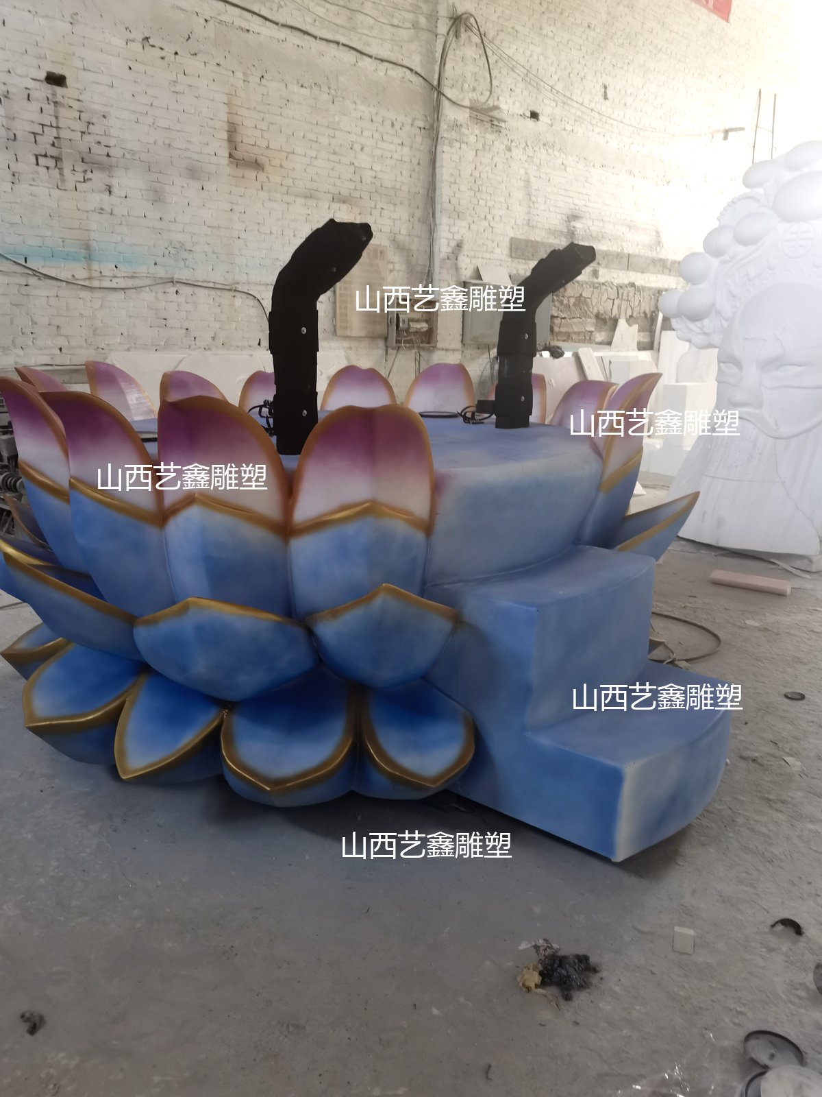 莲花雕塑 水景景观